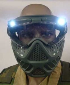 ΜΑΣΚΑ AIRSOFT/PAINTBALL ΜΕ LED & ΑΝΕΜΙΣΤΗΡΑ ΧΑΚΙ